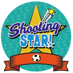 Young footballer practicing shooting skills