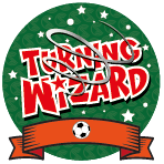Young footballer practicing turning skills
