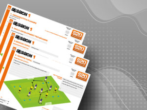 Group training session for young footballers
